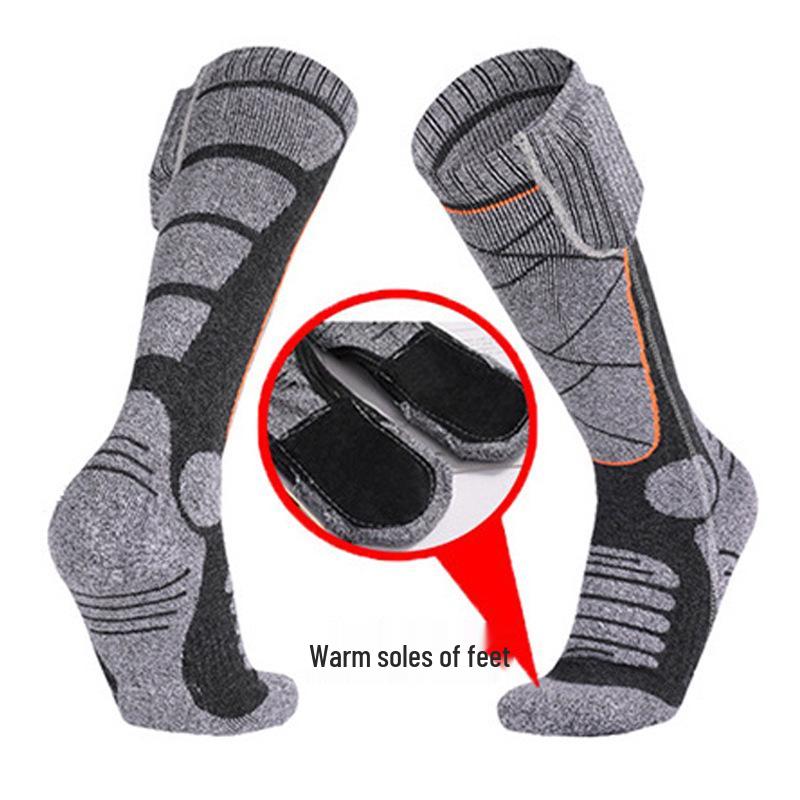 USB Rechargeable Heated Socks for Winter - Unisex Electric Warmth for Outdoor Skiing