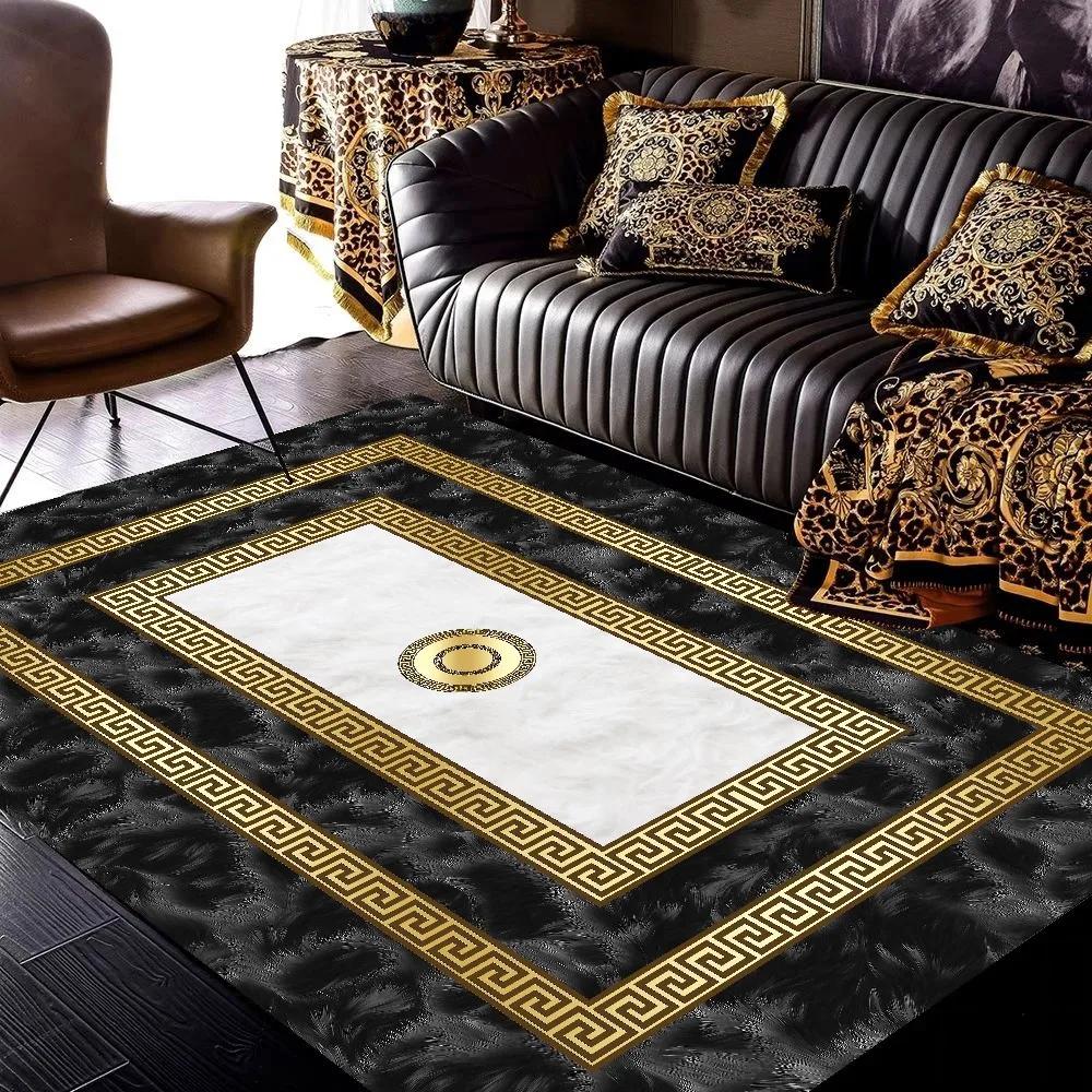 Teppiche mit goldener Marmorstruktur für Heim-, Wohnzimmerdekoration, Schlafzimmer, Ankleidezimmerteppich, rutschfest, großflächiger Teppich, Sofabodenmatte