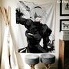 NieR Automata Wall Tapestry Aesthetic Wall Hanging Printed Fabric Blanket Decorative Tapestries for Bedroom Living Room Home Decor