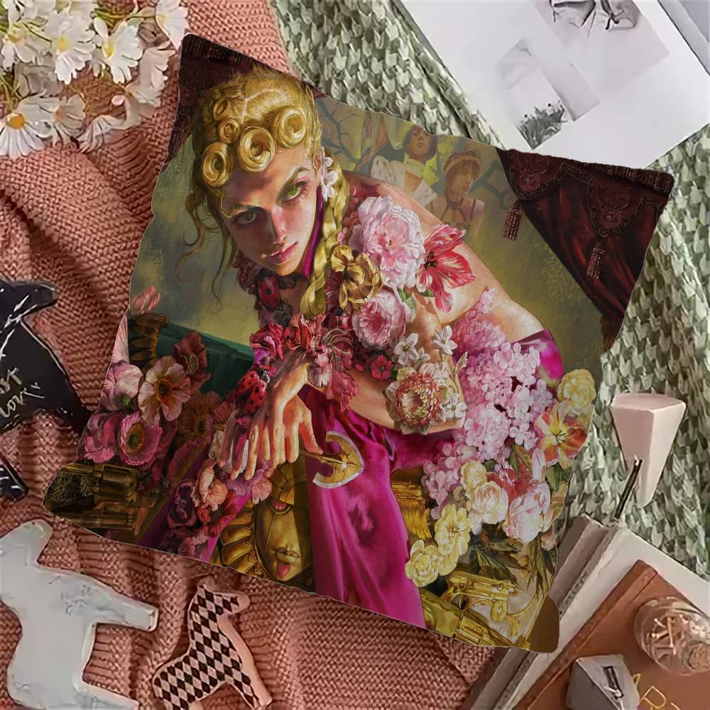 Anime JoJo Bizarre Adventure Retro Anime Cushion Cover Car Throw Pillow Case For Sofa Car Christmas Gift 40x40cm 45x45cm