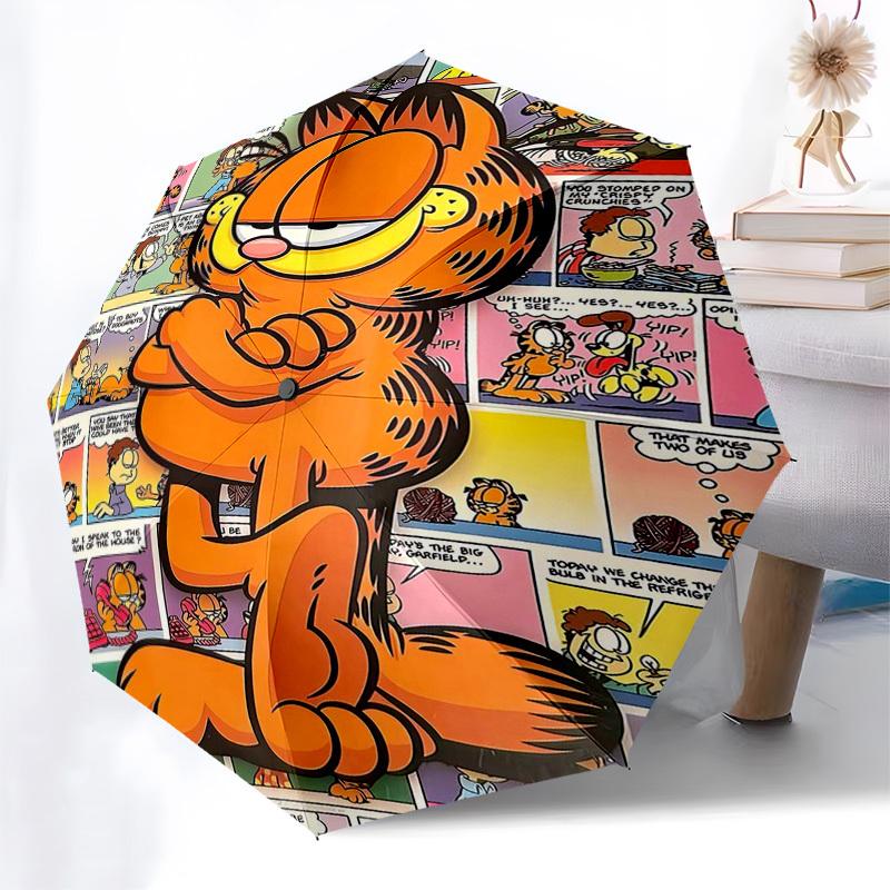 

1pc Garfield Automatic Opening/Closing Umbrella with Foldable Design, 8-Bone Iron Frame Outdoor Umbrella, Ideal Gift for Fans, Travelers, Daily Use, S