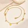 Wind Jewelry, Stainless Steel Disc Bead Chain Necklace, Slightly Inlaid Zircon Women'S Collarbone Chain Nc-2491