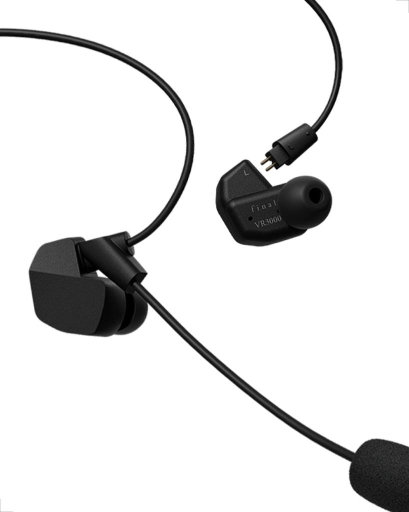 Final VR3000 Condenser Mic for Gaming Wired Gaming Earphones with Binaural 3D Surround Sound and Microphone for and 360 - [Recommended Gaming, VR,