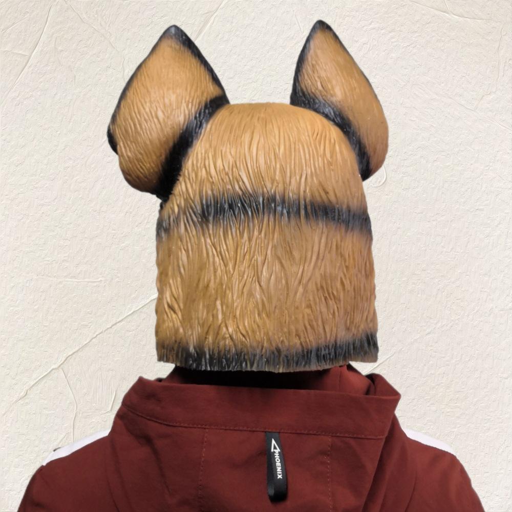Halloween Horror Mask Party Latex Headgear Animal Roaring Dog Costume Carnival Party Shepherd Dog Prop