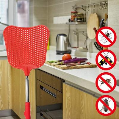 Durable Fly Swatters Plastic Stainless Steel Telescopic Fly Swatter Heavy Duty Extendable Fly Swatters