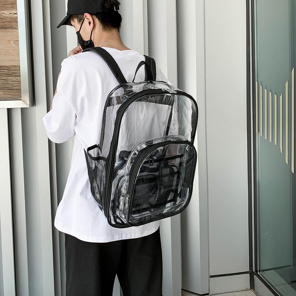 Trendy Transparent Multi Layer Rucksack for Women Perfect for Students Stylish Backpack with Large Storage Capacity