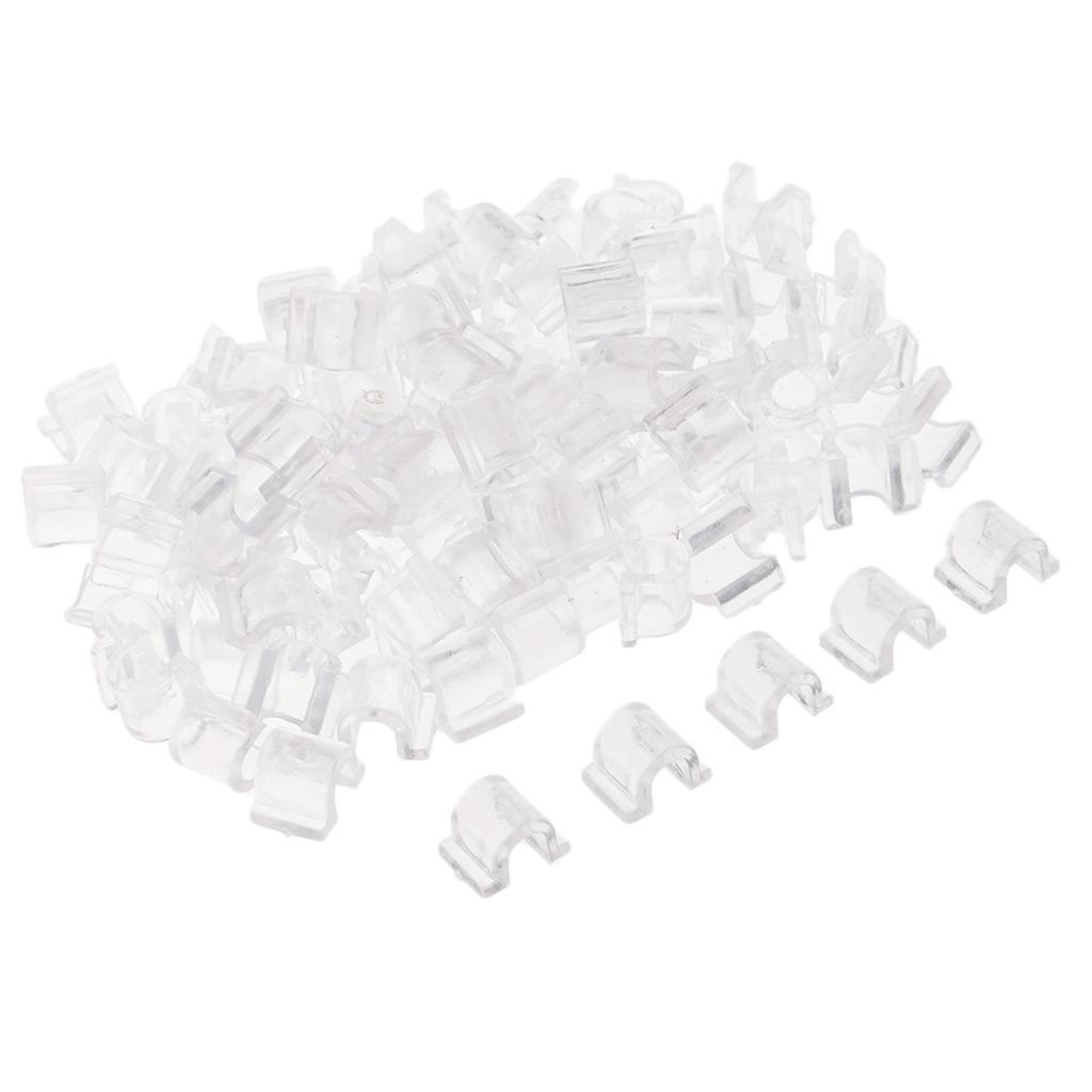 100pcs Space Beads Loose Clear Rubber Pearl Base Square 8x9x12mm