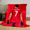 A player in a red jersey with "Luis Díaz" and the number 7 on the back. for all seasons blanket lunch break throw gift