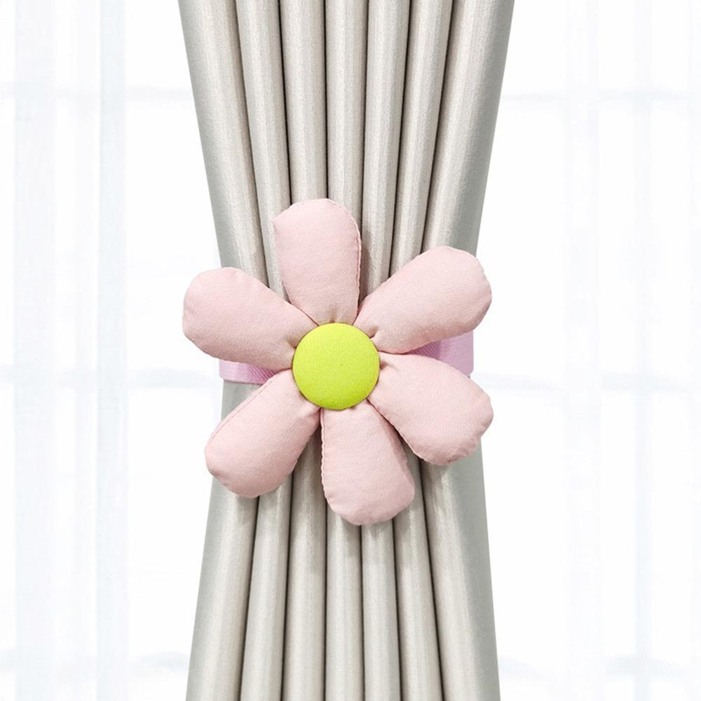 Fashion Elastic Band Curtain Tieback Flower Shape Cartoon Window Curtain Buckles Curtain Rope Holders Kids Room