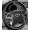 Car Steering Wheel Cover Hand-stitched Soft Black Artificial Leather For Toyota Fortuner Hilux 2012-2015
