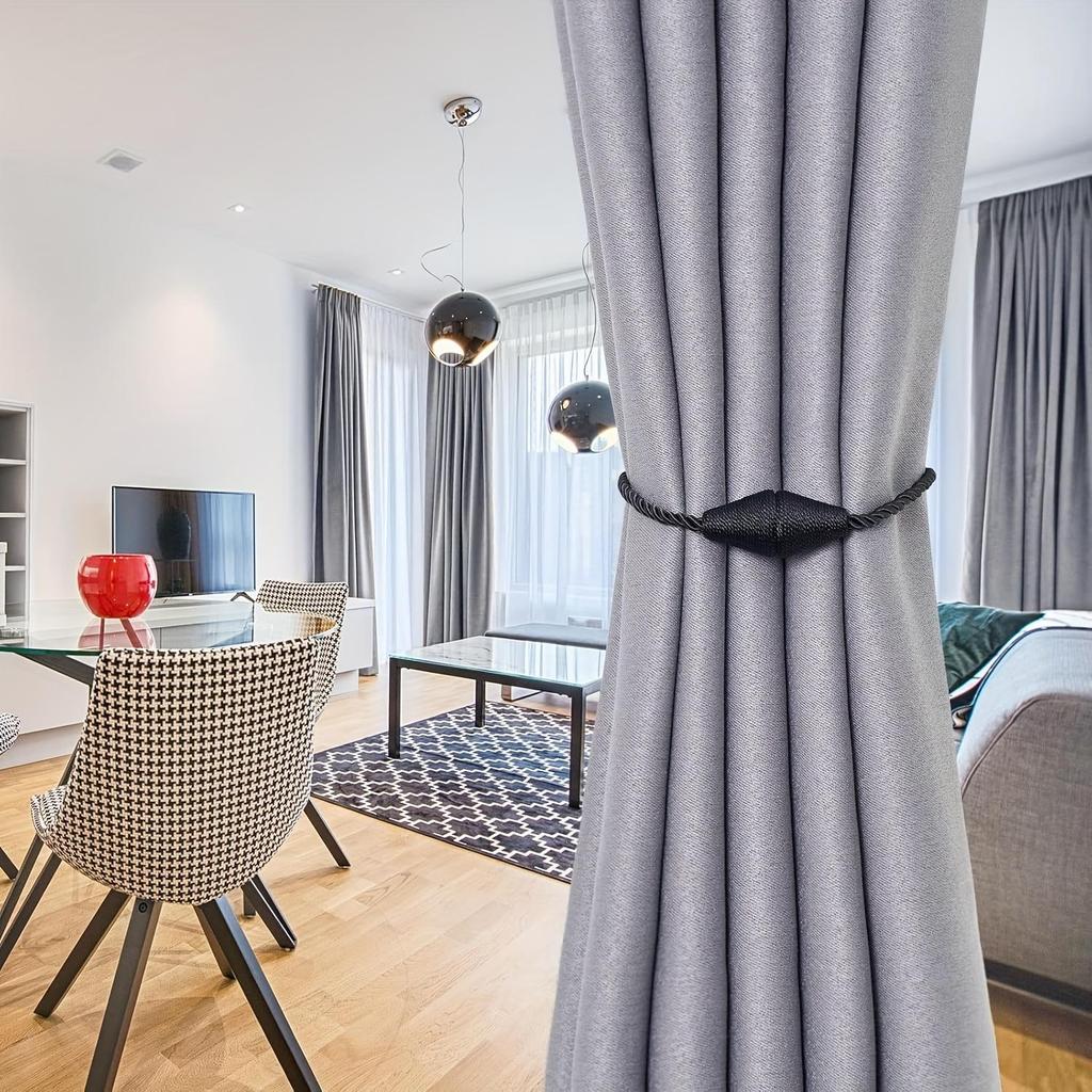 Magnetic Curtain Tieback No Drill Curtain Holder Cylinder Curtain Buckle Curtain Tie Clip Home Curtain Accessories