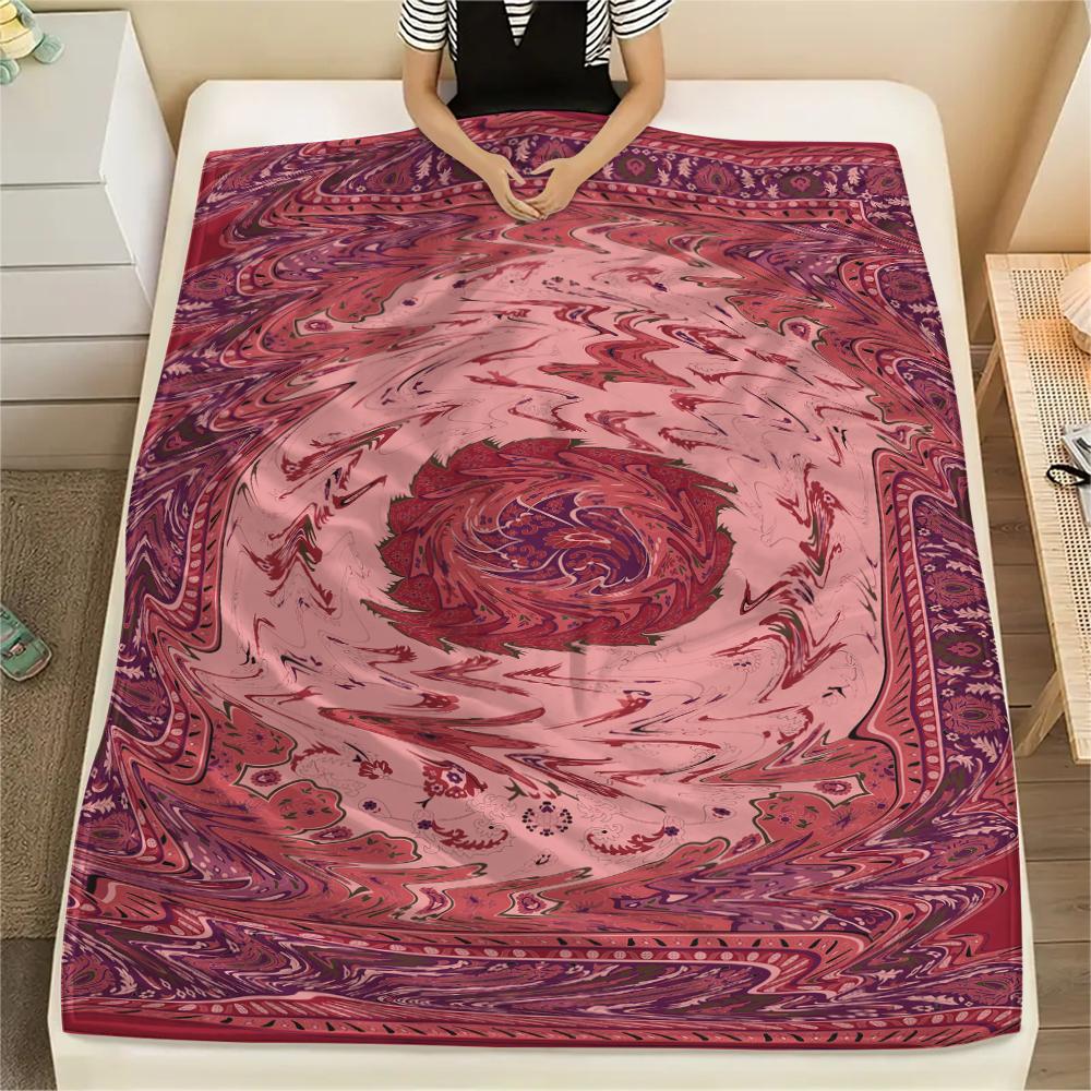 1 pièce Couverture en Flanelle Imprimée Dessin Animé, Haute Qualité Confortable pour Toutes les Saisons, Décoration de Maison, Chaleur et Confort, Parfait pour un Cadeau de Noël ou d'Anniversaire
