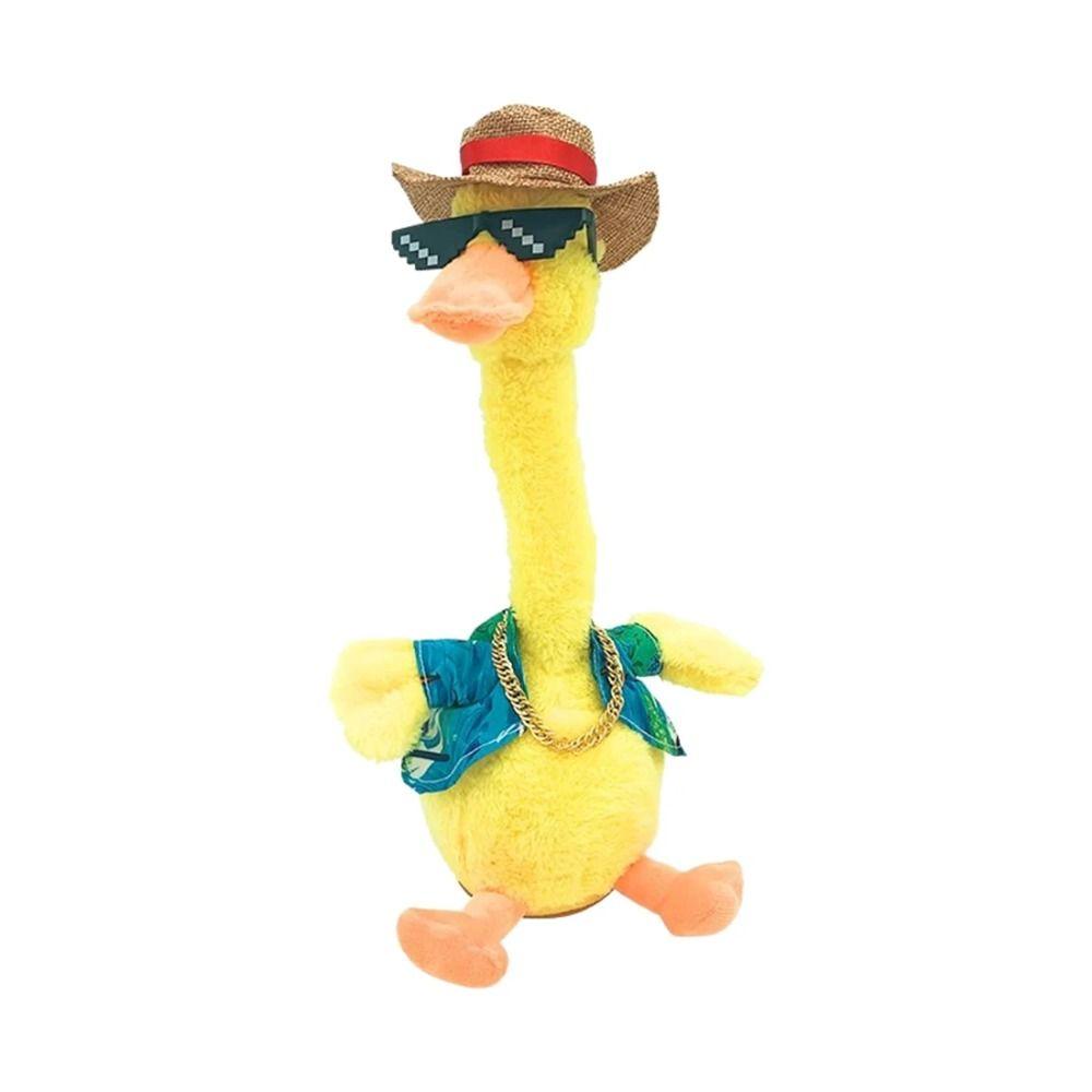 Talking Animals Electric Duck Plush Toy Music Singing Dancing Duck Toy  Children