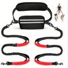 Outdoor Sports Pet Leash and Waist Pack with Lumbar Support, One-to-Two Pet Rope