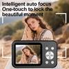 4K 64MP CCD Digital Camera 2.4" Screen 16X Zoom Compact Retro Camera with LED Flash Autofocus Portable Vlogging Camera for Campus/Travel/selfie