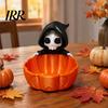 Kleiner Pflanzenständer Halloween-Süßigkeitenschale, 3D-gedruckter Sensenmann Snackhalter Schale, Gruselige Lustige Saisonale Wohnaccessoires Skelett Servierschale