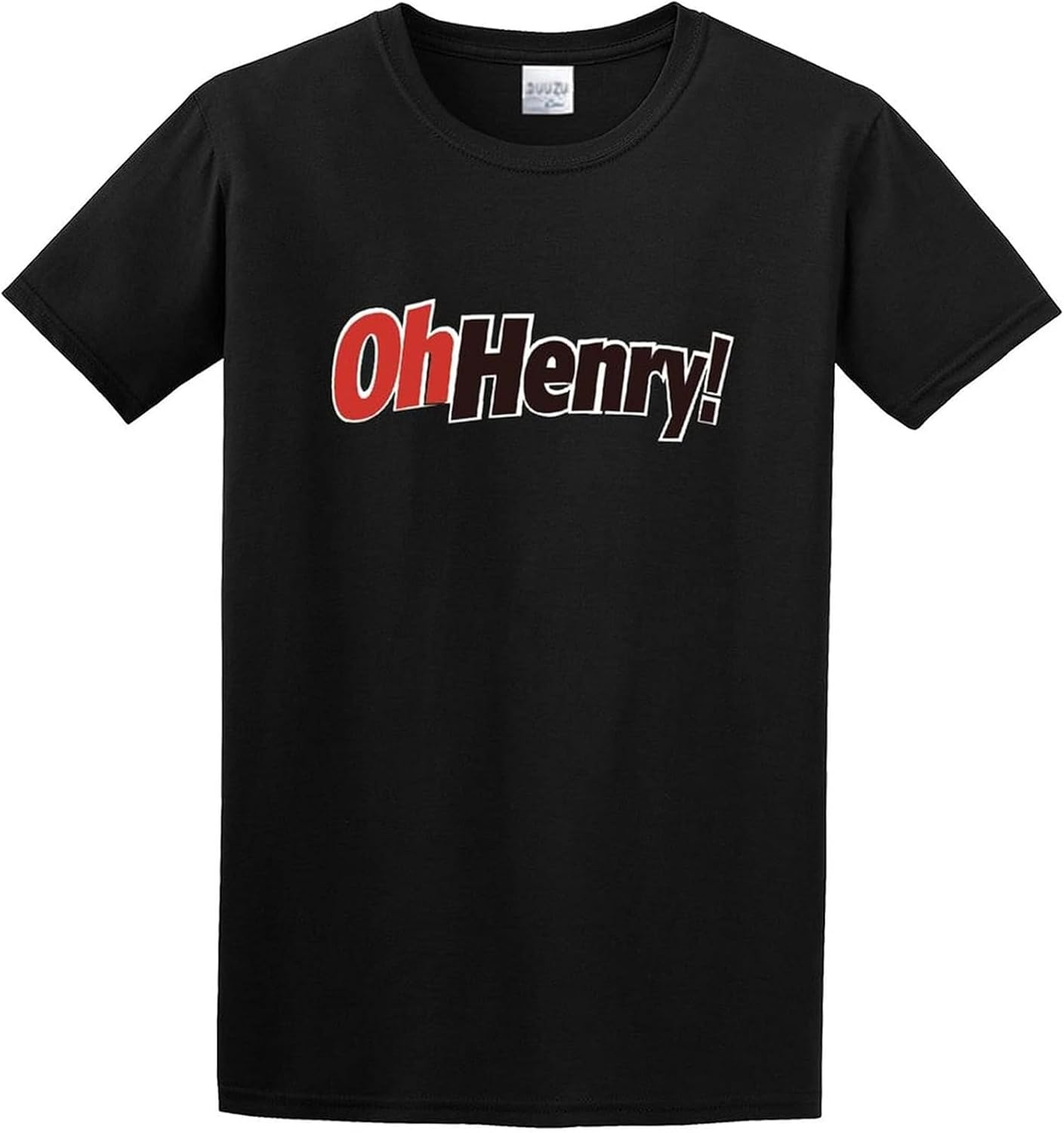 Oh Henry Candy Bar Cotton Round Neck Shirt for Men S чёрный