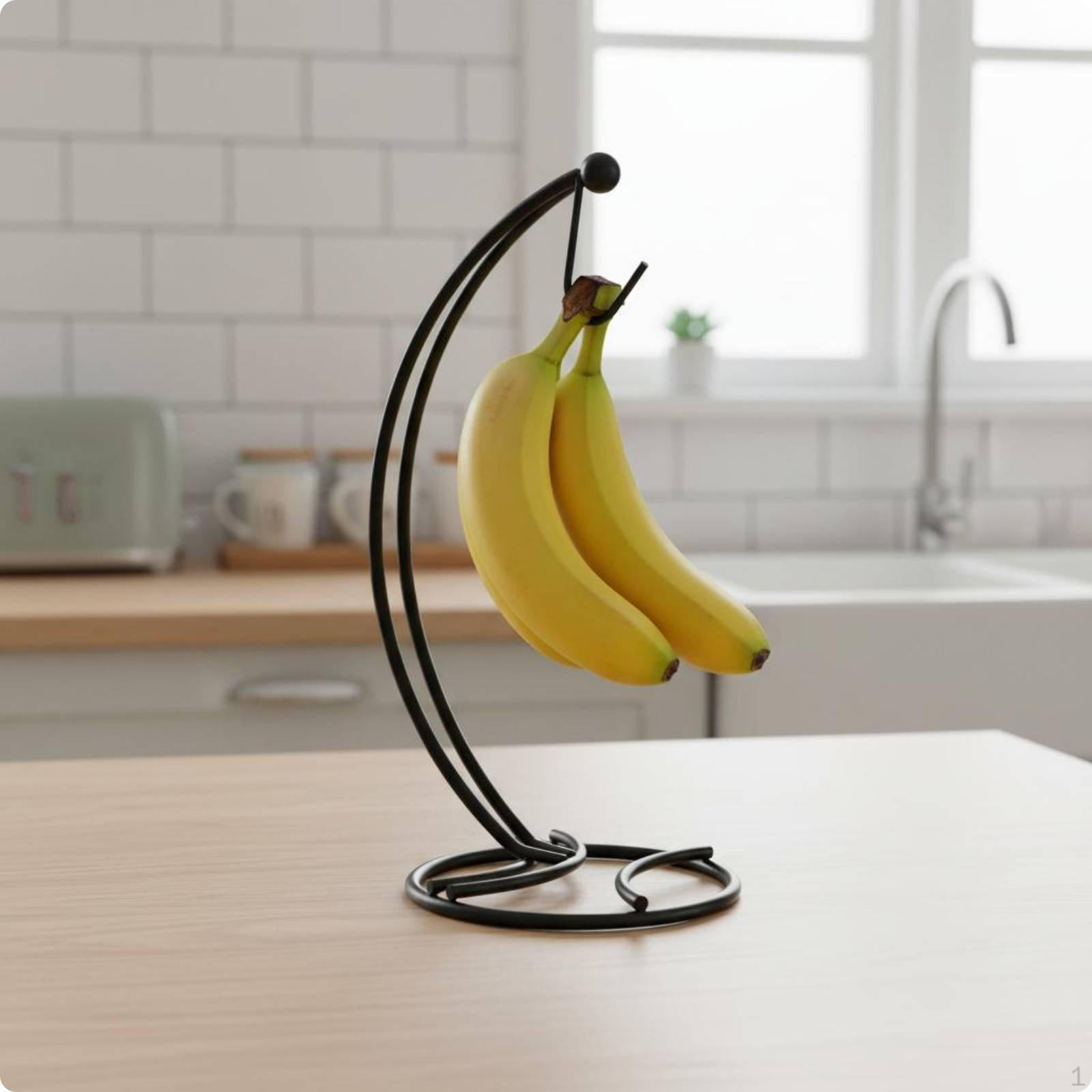 Banana Hanger Opening Design Grape Stand Sturdy Holder Kitchen Counter, Dining 33x15cm Arc Banana Stand