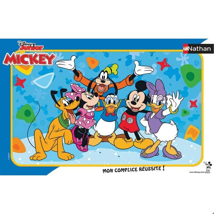 Puzzle cadre 15 pièces : disney mickey mouse : les amis de mickey