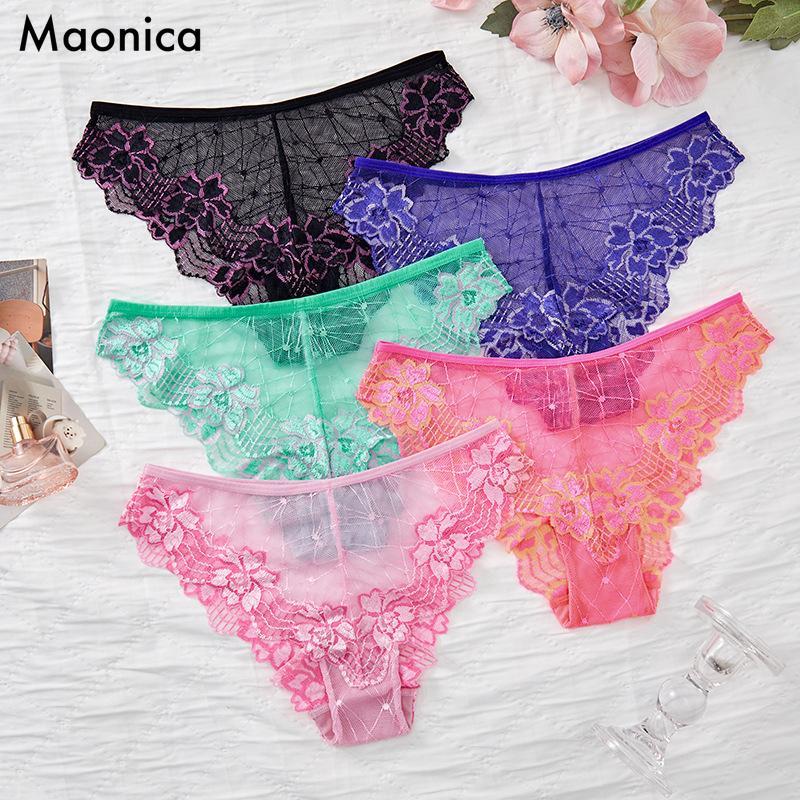 Taglia Europea Mutandine di Pizzo Arcobaleno da Donna Mutandine da Donna Multicolore Cavallo in Puro Cotone Estivo Mutandine da Donna a Vita Media Intimo Colore Lecca-lecca