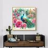 Diamond Painting Colorful Peacock Cross Stitch Embroidery Animal Full Square Round Drill Mosaic Flower Rhinestones Handmade Gift