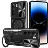 Slide Lens Camera Armor Funda for Realme C71 4G Global Case for OPPO Realme C71 4G RMX5303 Case Magnetic Ring Stand Holder Cover