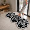 Anti-slip Mats for Bathroom Flowers Rug, Diatomaceous Earth Bath Mat, Super Absorbent Non-slip Water Bedside Rugs Floral Rose Sunflower Mat