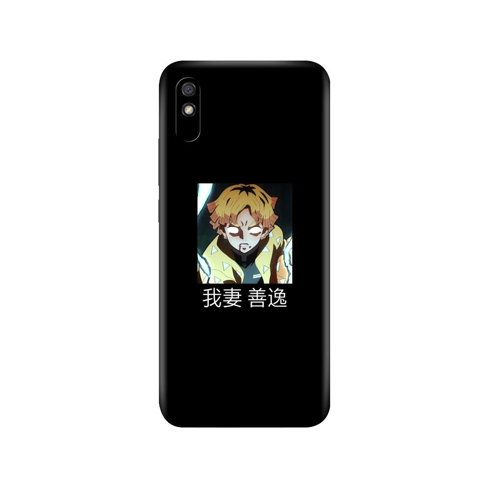 Black tpu Case For Xiaomi Redmi 7A 8 8A 9 9A 9C Case Redmi Note 8T 8 Pro T Note 9 9S 9 Pro Case Japanese Anime Aesthetic