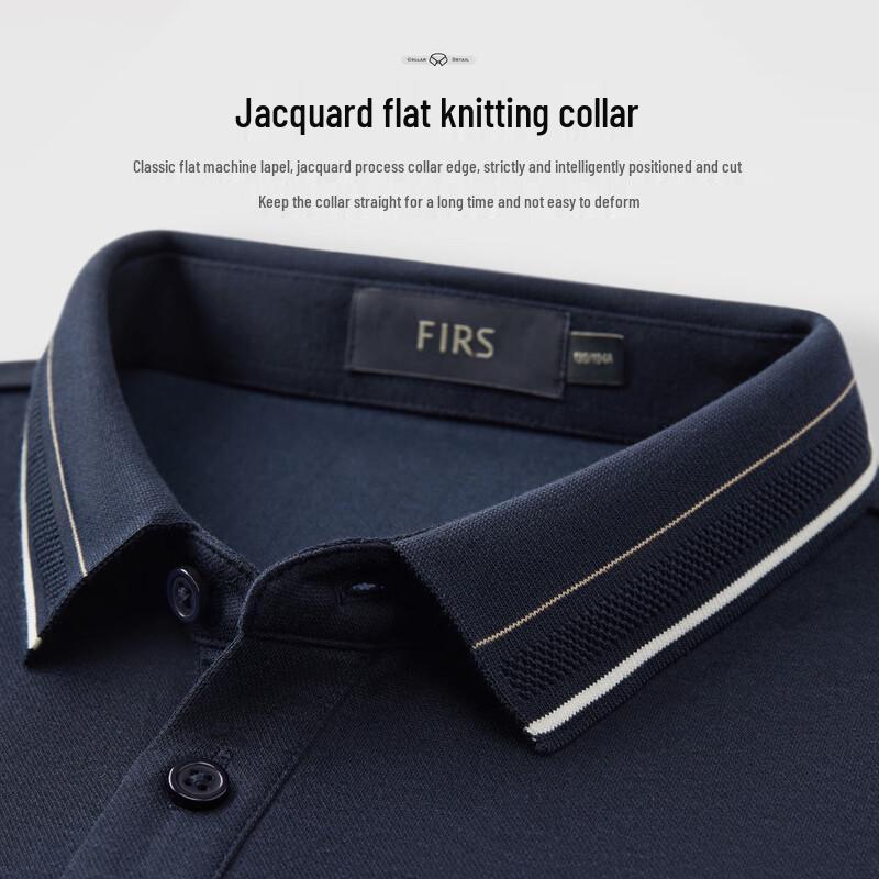 Shanshan Herren Business Casual Jacquard Polo Langarm-T-Shirt