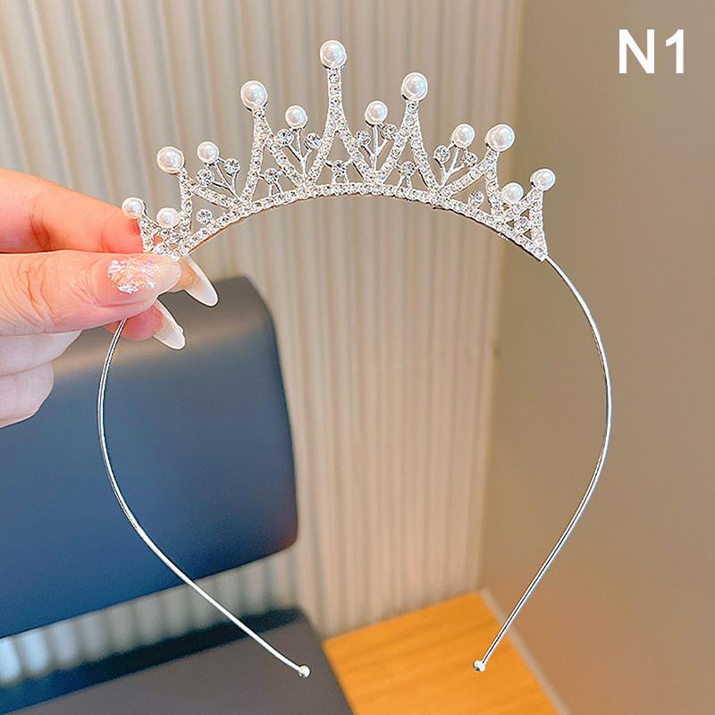 1 Stück Party Girl Krone Stirnband Performance Laufsteg Süßes kleines Mädchen Krone Stirnband Kinder Haaraccessoires Geburtstagsgeschenk