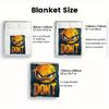 Angry expression 2D Flat Pattern Flannel Blanket High quality All Seasons Warmth and Comfort Perfect for Christmas Gifts.