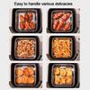 Portable Round Square Cooking Rack With Foot Thicken Air Fryer Rack 304 Stainless Steel BBQ Net Home Kitchen Oven Steamer Cooker