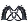 Completing Medieval Knnight Outfit Set Includes Faux Leather Shoulder Armors and Accessories for Historical Reenactments