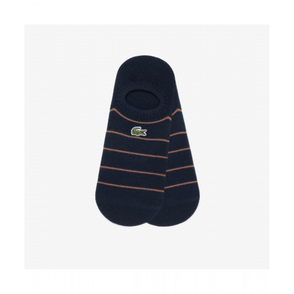 

LacoSte Men S Stripe No Show SockS [navy] 0TU