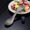 Titanium Alloy Outdoor Portable Multi-Function Fork Spoon Camping Dual-Purpose Spoon Suitable For Hiking Picnic Travel