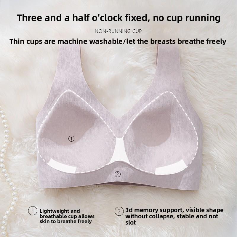 Seamless Sports Bra Women Push Up Large Breast Minimizer Small Chest Gather Wireless Bralette