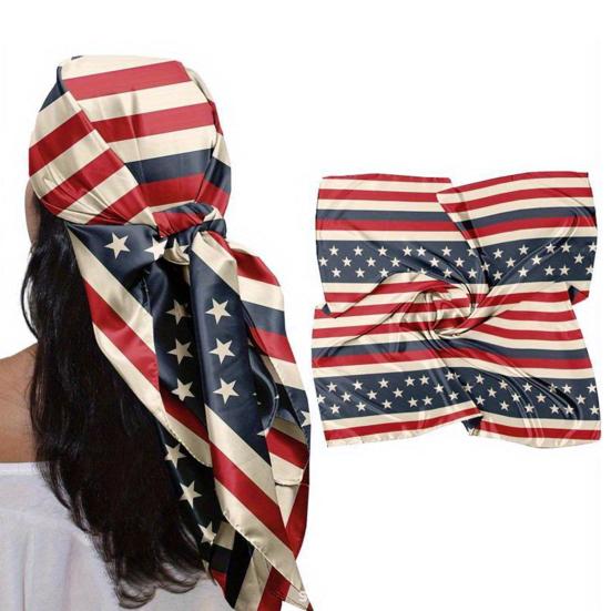 Turban Hat 35x35" Italian Flag Design Scarf Soft Flowing Headscarf Bandanas Fashion Accessory for Headwear Neck Bag Hair