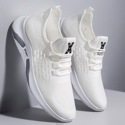 Herrenschuhe Flyknit Mesh Atmungsaktiv Freizeitschuhe Sportschuhe
