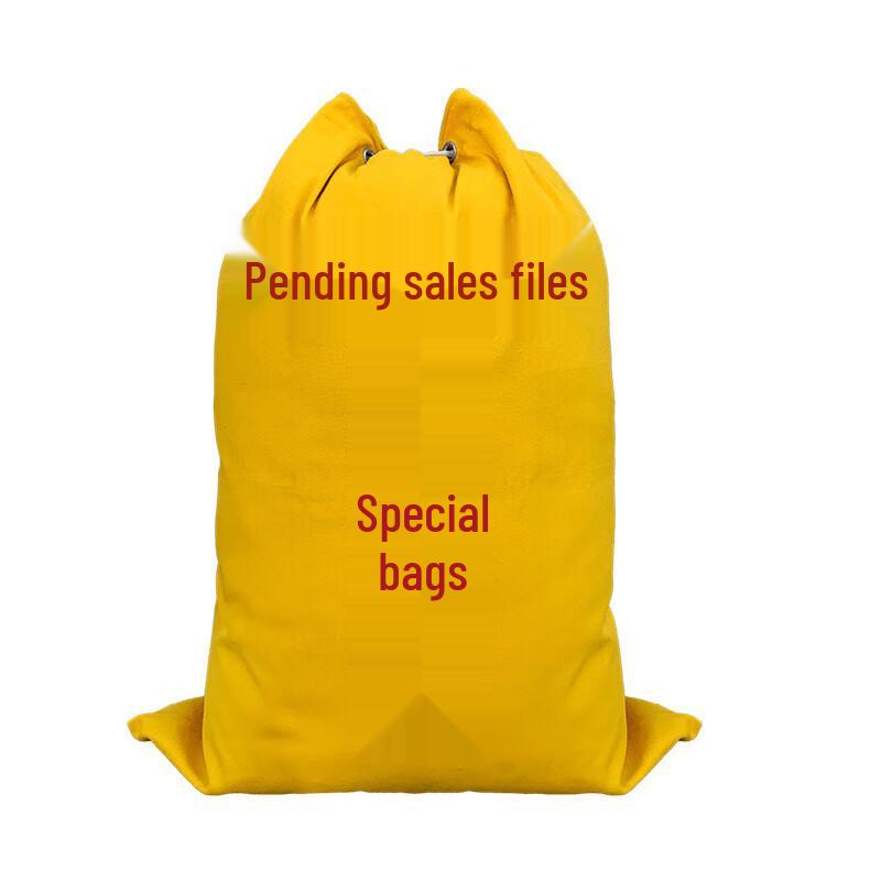 GOWKE Yellow Canvas Document Disposal Bag
