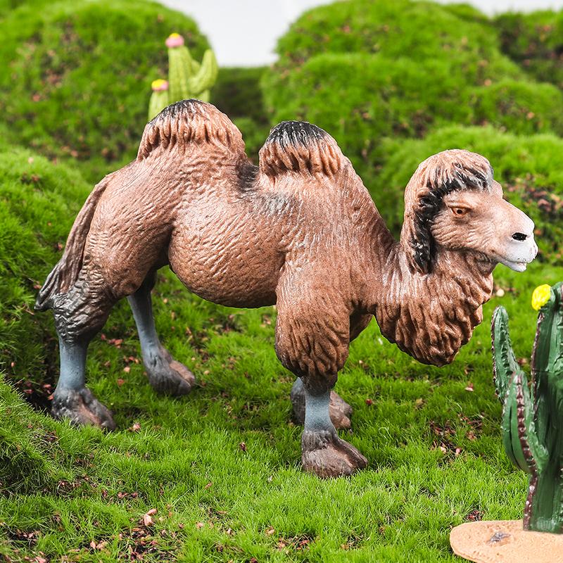 Oenux Wild Desert Camel Simulation Animal Kameel Camel Cactus Model Action Figures Solid PVC Figurines Educational Kids Toy Gift
