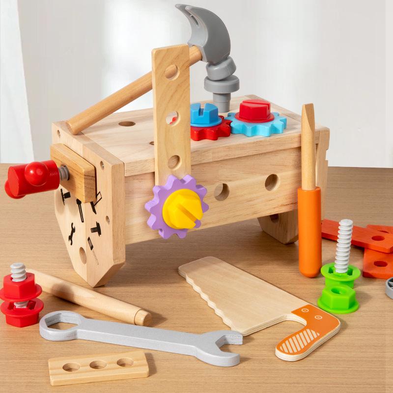 Toddler Educational Toolbox: Portable Workbench Toy for Early Learning and Repair Simulation.