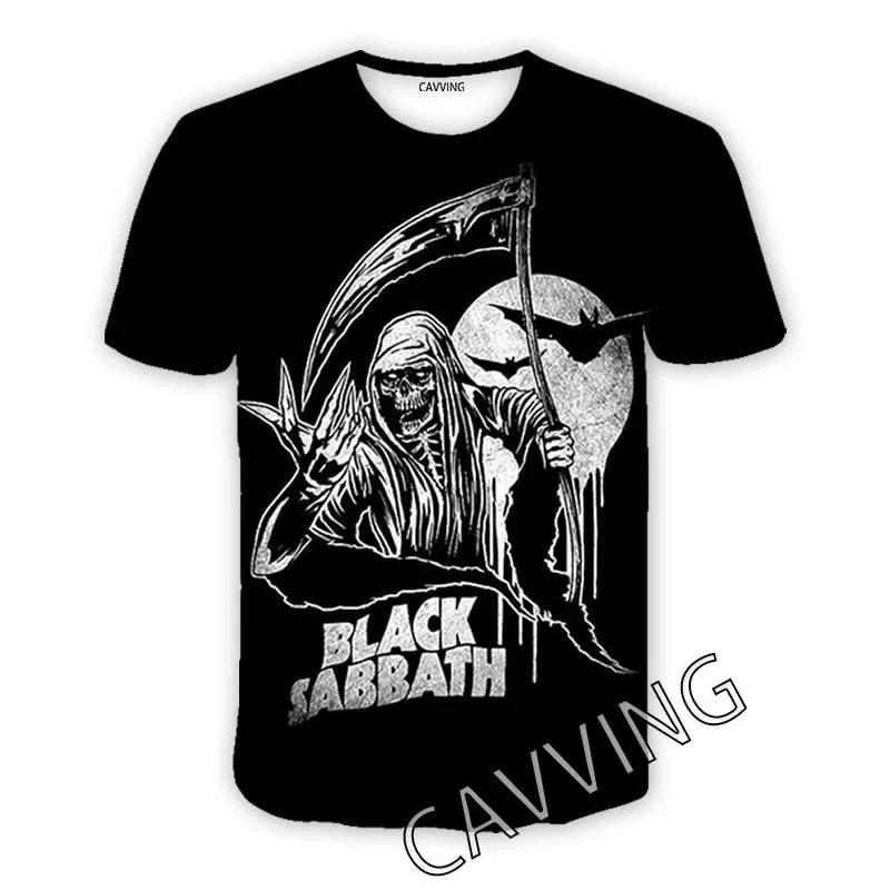 

Повседневная футболка с круглым вырезом и коротким рукавом с 3D-принтом BLACK SABBATHE Rock Pattern для мужчин и женщин, летняя футболка в стиле хип-хоп 4XL