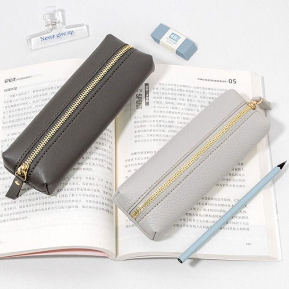 Desktop Organizer Pen Case Storage Bag Zipper Pencil Pouch Holder  Glasses