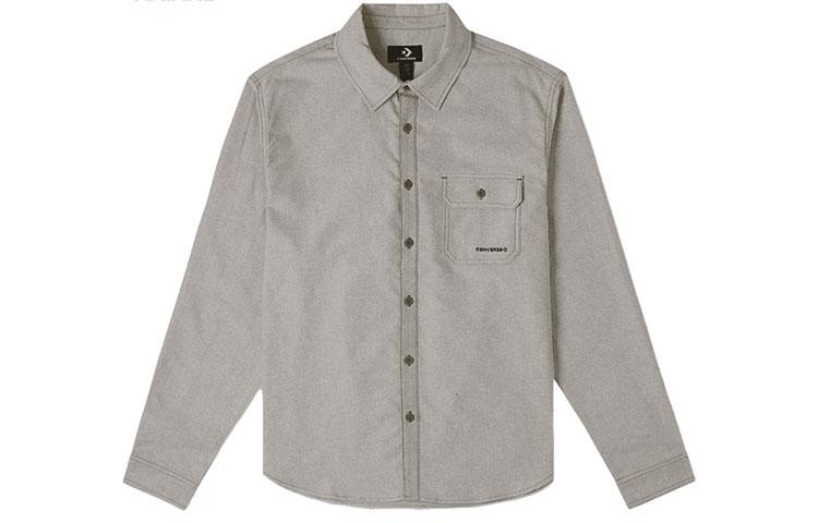Converse BUTTON Shirt Men s Gray 10025637-A02 M