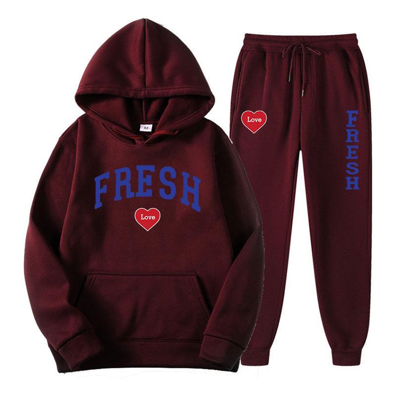2025 Cross Love Heart Print Y2K Hoodie Sweatshirt Pullover - Plus Velvet Thickened Style