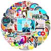 50 Football Graffiti Stickers: Creative Waterproof Sports Ball Decals for Water Bottles, Luggage, and Phones