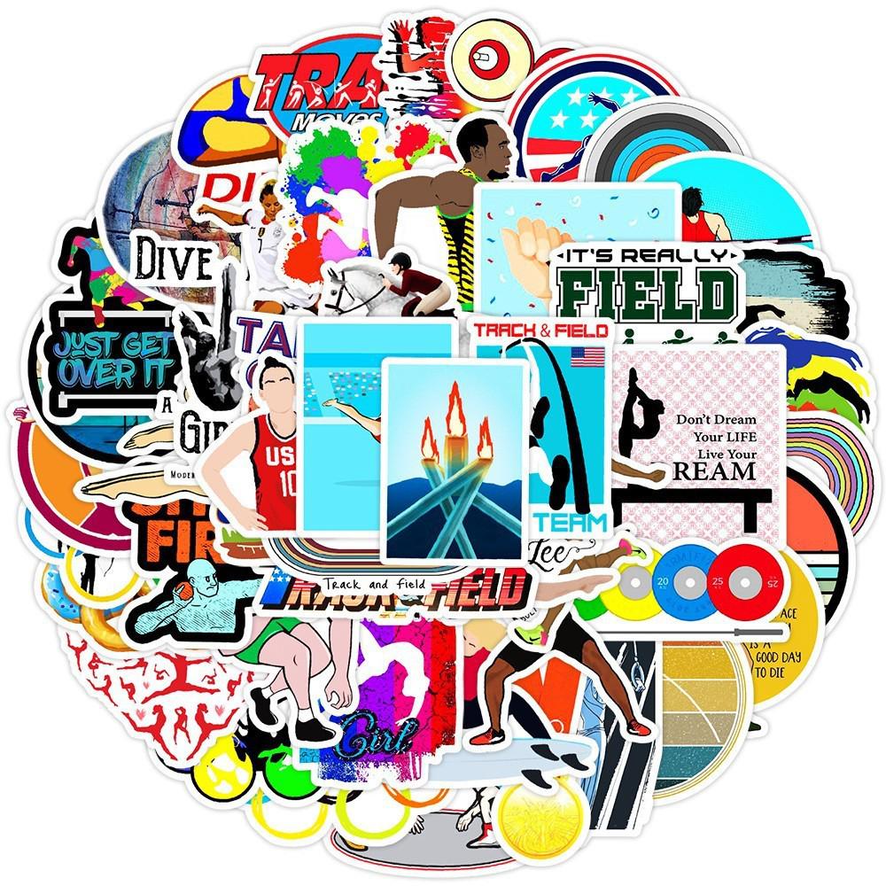50 Football Graffiti Stickers: Creative Waterproof Sports Ball Decals for Water Bottles, Luggage, and Phones