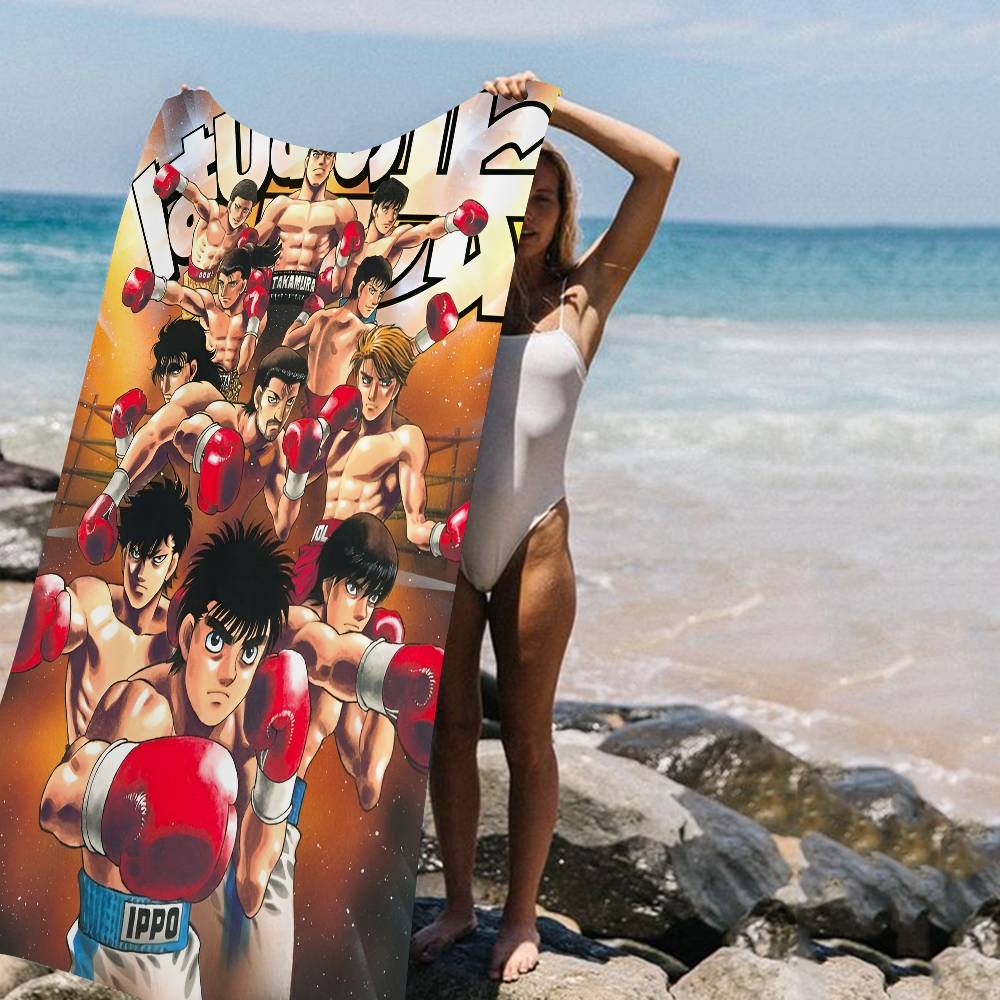 Hajime no ippo comics Microfiber Printed Beach Towel Mountain Climbing Yoga Beach Swimming Running Absorbent Soft Towel