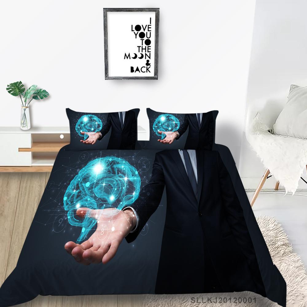 Luxury Furniture Bedding Set New Bedspread 3D Figure Print Family Bedroom Full Size Quilt Cover and Pillowcase Microfiber