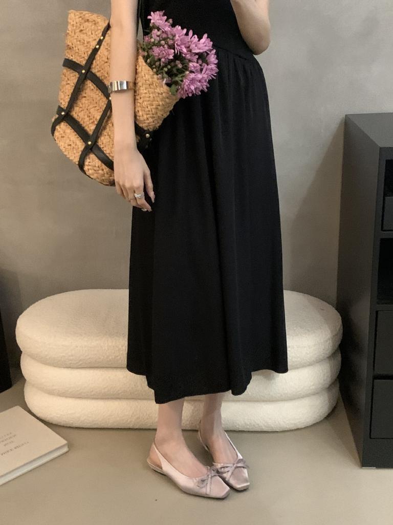 French Beauty Bow Pointed Head Sandals 2025 New Satin Back Strap Thick Heel Single Shoes